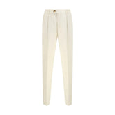 Brunello Cucinelli Cream Cotton Casual Pants