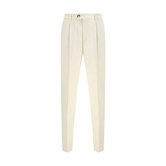 Brunello Cucinelli Cream Cotton Casual Pants