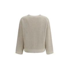 Brunello Cucinelli Cream Cotton Sweatshirt