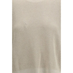 Brunello Cucinelli Cream Cotton Sweatshirt