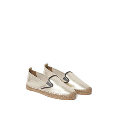 Brunello Cucinelli Gold Leather Espadrilles - EU37/US7