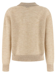 Brunello Cucinelli Gold Wool Polo Shirt