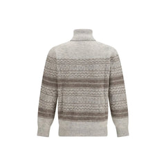 Brunello Cucinelli Gray Alpaca Vicugna Pacos Turtleneck