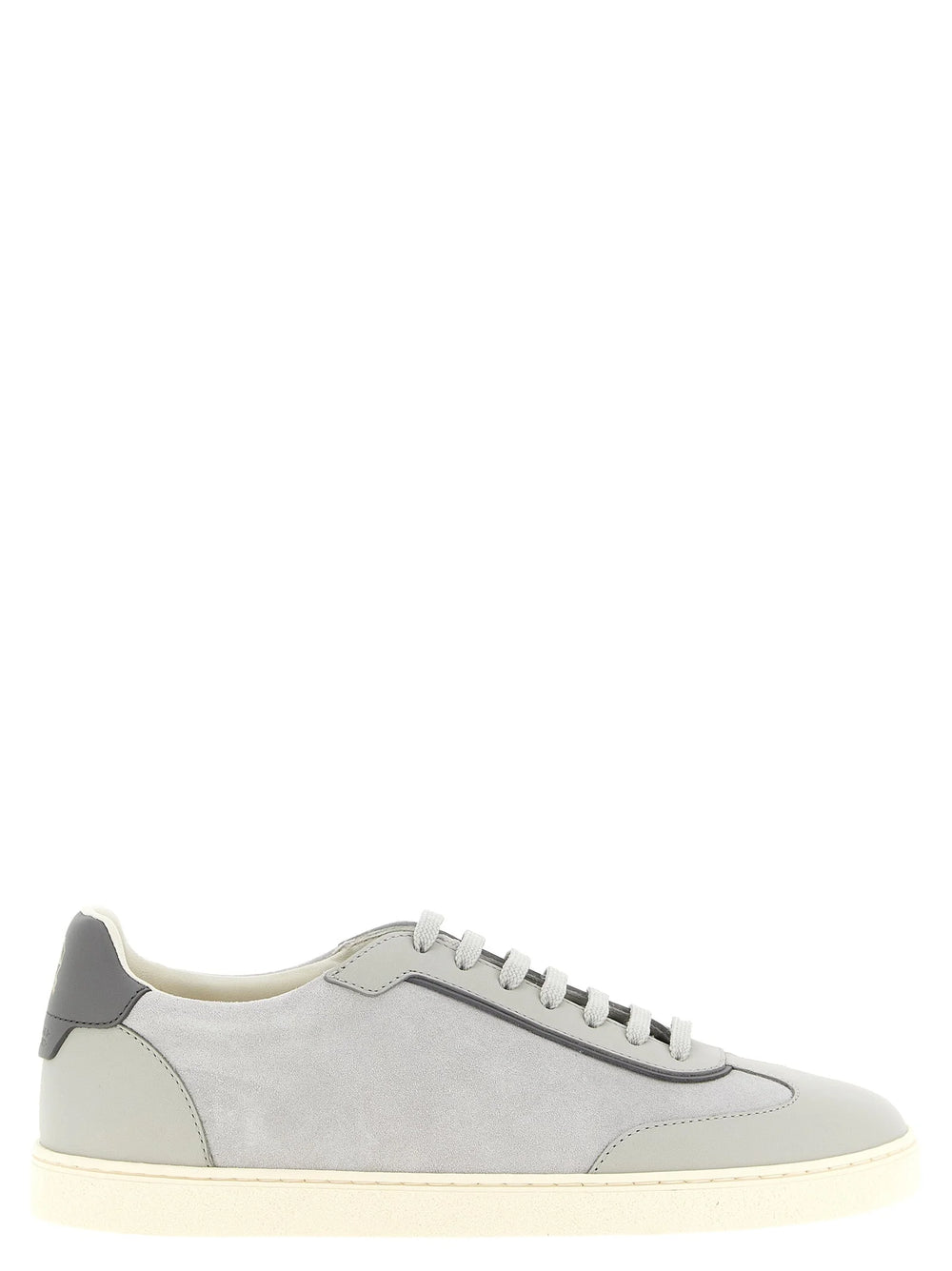 Brunello Cucinelli Gray Calfskin Low Top Sneakers