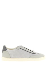 Brunello Cucinelli Gray Calfskin Low Top Sneakers