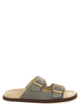Brunello Cucinelli Gray Calfskin Slides - EU44/US11