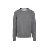 Brunello Cucinelli Gray Cashmere Men Sweater - IT56 | 3XL - Sweaters