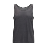 Brunello Cucinelli Gray Cashmere Sleeveles T-Shirt - L