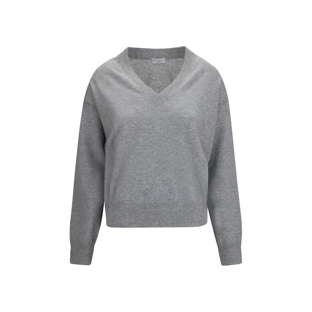 Brunello Cucinelli Gray Cashmere Sweater