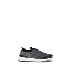 Brunello Cucinelli Gray Cotton Athletic Sneakers - EU41/US8