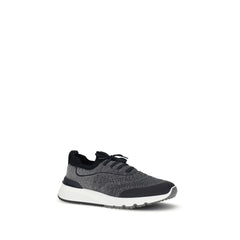 Brunello Cucinelli Gray Cotton Athletic Sneakers - EU41/US8