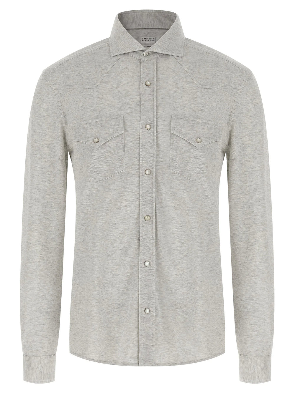 Brunello Cucinelli Gray Cotton Blouse