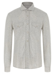 Brunello Cucinelli Gray Cotton Blouse