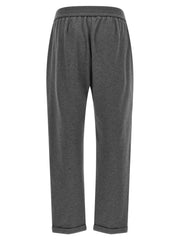 Brunello Cucinelli Gray Cotton Casual Pants