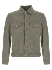 Brunello Cucinelli Gray Cotton Denim Jacket