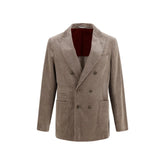 Brunello Cucinelli Gray Cotton Full-Length Jacket