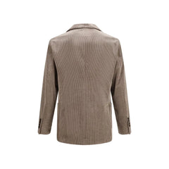 Brunello Cucinelli Gray Cotton Full-Length Jacket