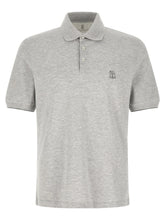 Brunello Cucinelli Gray Cotton Polo Shirt