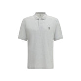 Brunello Cucinelli Gray Cotton Polo Shirt