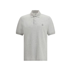 Brunello Cucinelli Gray Cotton Polo Shirt