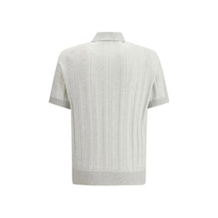 Brunello Cucinelli Gray Cotton Polo Shirt