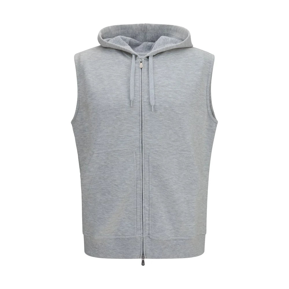 Brunello Cucinelli Gray Cotton Sweatshirt