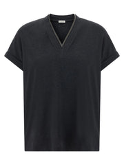 Brunello Cucinelli Γκρι T-Shirt από Βαμβάκι