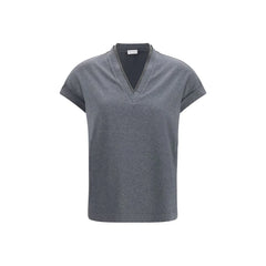 Brunello Cucinelli Gray Cotton T-Shirt