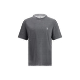 Brunello Cucinelli Gray Cotton T-Shirt