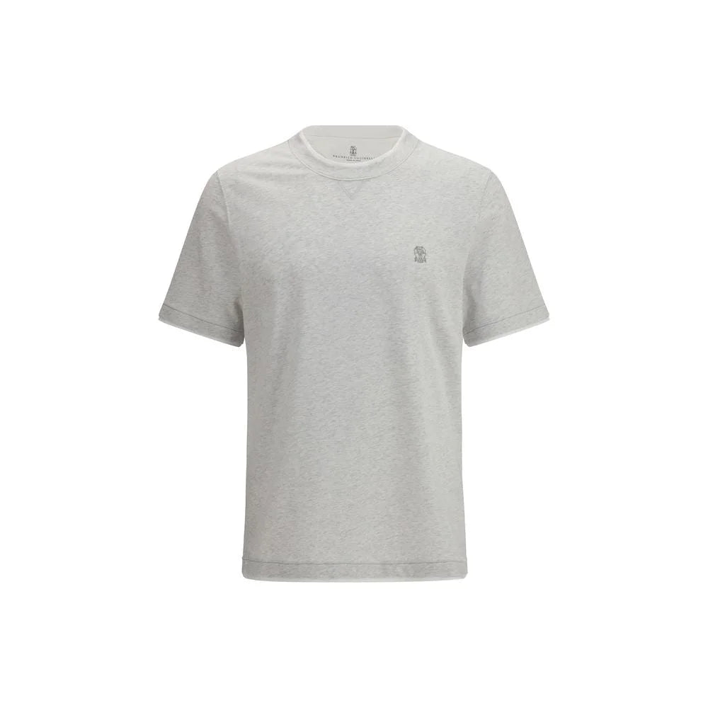 Brunello Cucinelli Gray Cotton T-Shirt