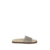 Brunello Cucinelli Gray Lamb Ovis Aries Aries Sandals