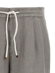 Brunello Cucinelli Gray Linen Bermuda Shorts - XXL