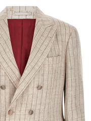 Brunello Cucinelli Gray Linen Blazer - IT50 | L