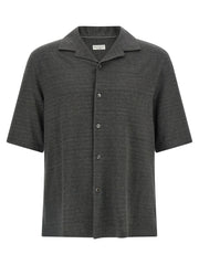 Brunello Cucinelli Gray Linen Blouse - M