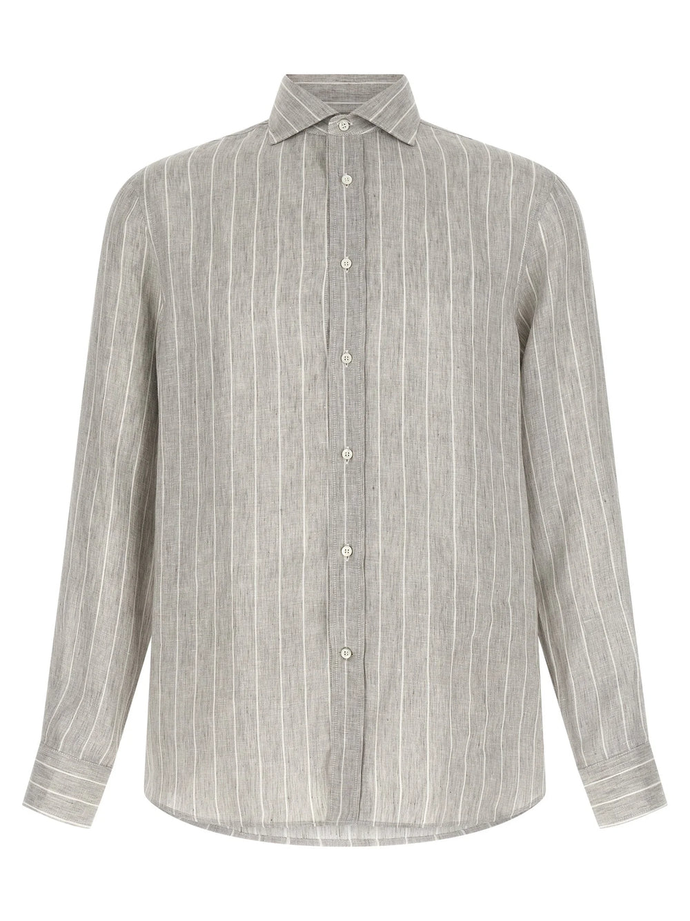 Brunello Cucinelli Gray Linen Blouse - S