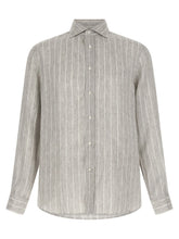 Brunello Cucinelli Gray Linen Blouse - S