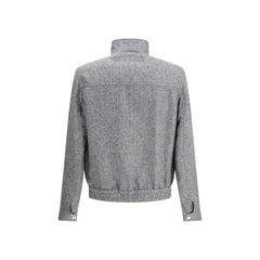 Brunello Cucinelli Gray Linen Bomber