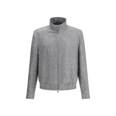 Brunello Cucinelli Gray Linen Bomber - IT54 | XXL