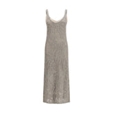 Brunello Cucinelli Gray Linen Casual Dress - S