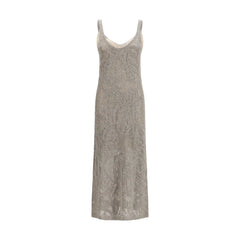 Brunello Cucinelli Gray Linen Casual Dress - S