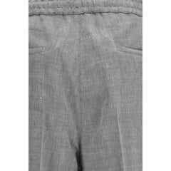 Brunello Cucinelli Gray Linen Casual Pants - IT54 | XXL