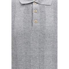 Brunello Cucinelli Gray Linen Dress Shirt