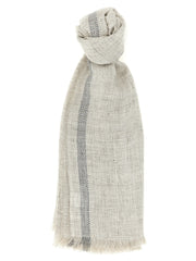 Brunello Cucinelli Gray Linen Scarf