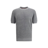 Brunello Cucinelli Gray Linen T-Shirt