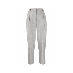 Brunello Cucinelli Gray Polyamide Cropped Pants - 44