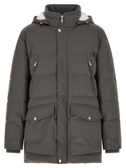 Brunello Cucinelli Gray Polyamide Parka