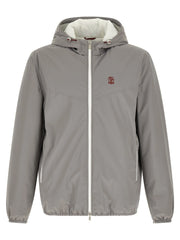 Brunello Cucinelli Gray Polyamide Shell Jacket
