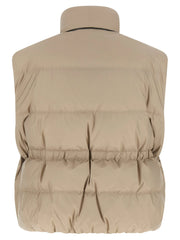 Brunello Cucinelli Gray Polyester Sleeveless Jacket