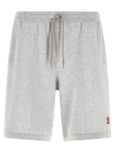 Brunello Cucinelli Gray Silk Bermuda Shorts