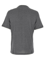 Brunello Cucinelli Gray Silk T-Shirt